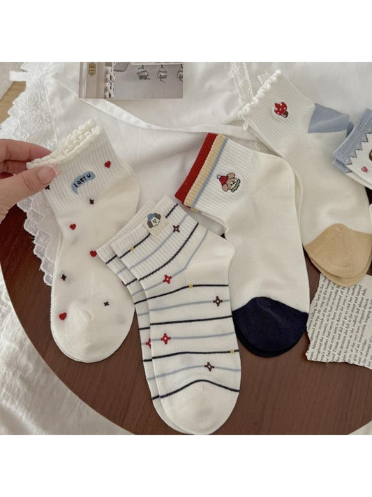 Rufia - Playful Dog Decorative Ankle Socks
