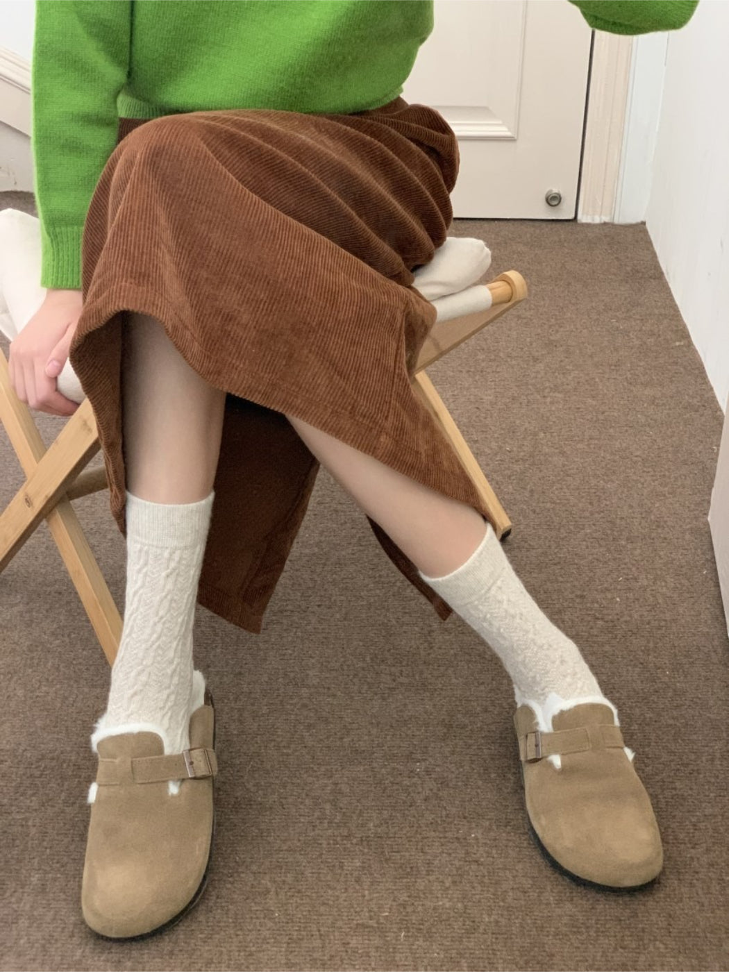 Rufia - Cable Knit Mid-Calf Socks