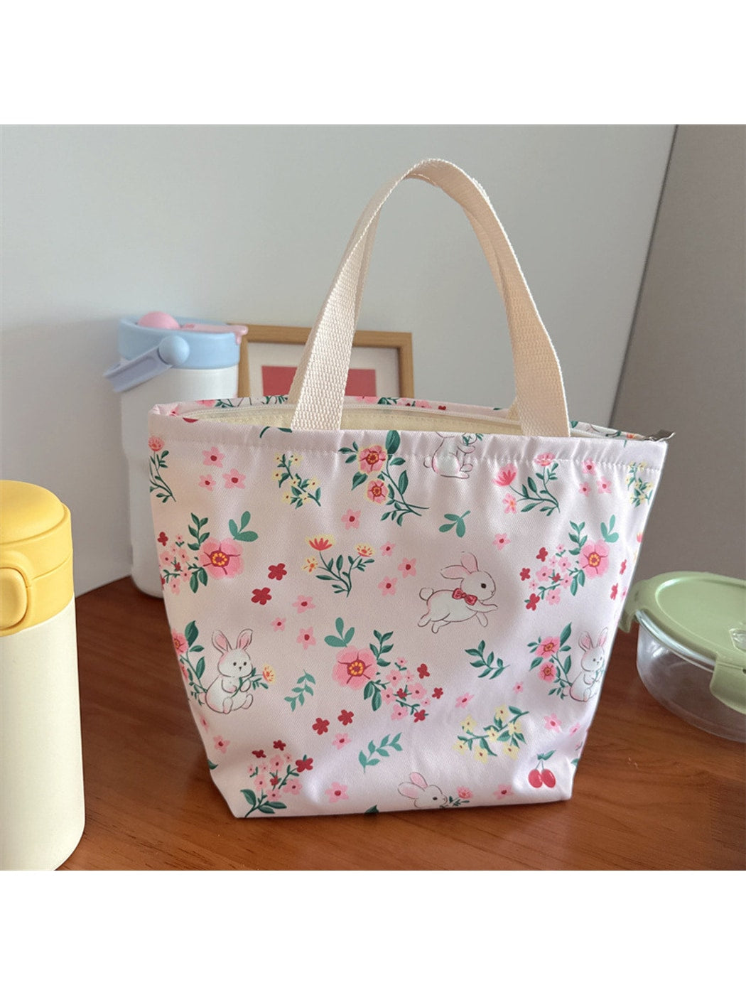 Cosbai - Rectangular Zipper Hand-Carry Lunch Bag