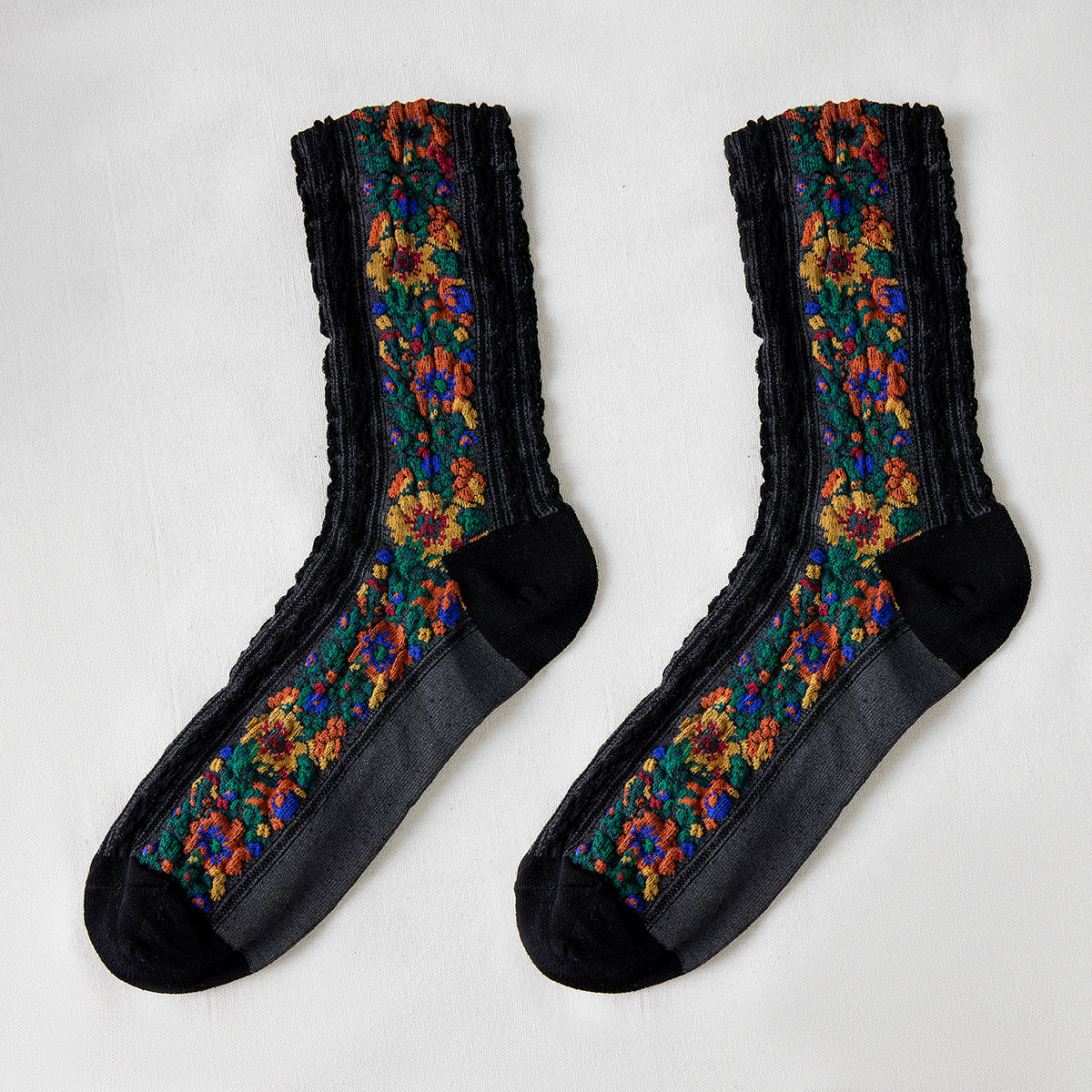 Rufia - Vintage Floral Print Summer Socks