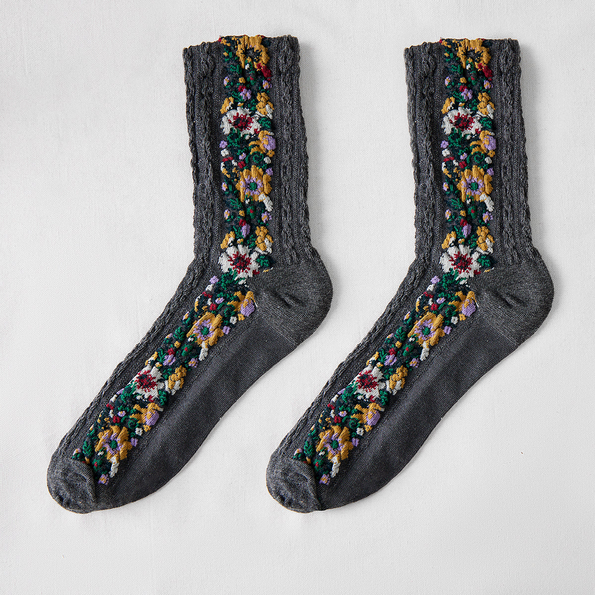 Rufia - Vintage Floral Print Summer Socks