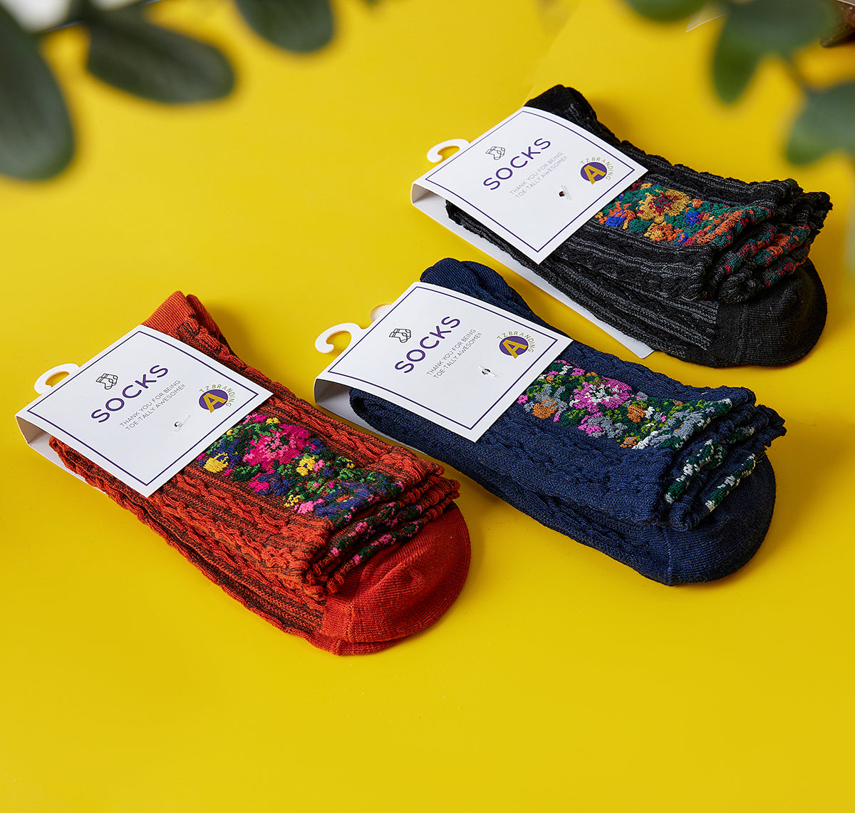 Rufia - Vintage Floral Print Summer Socks