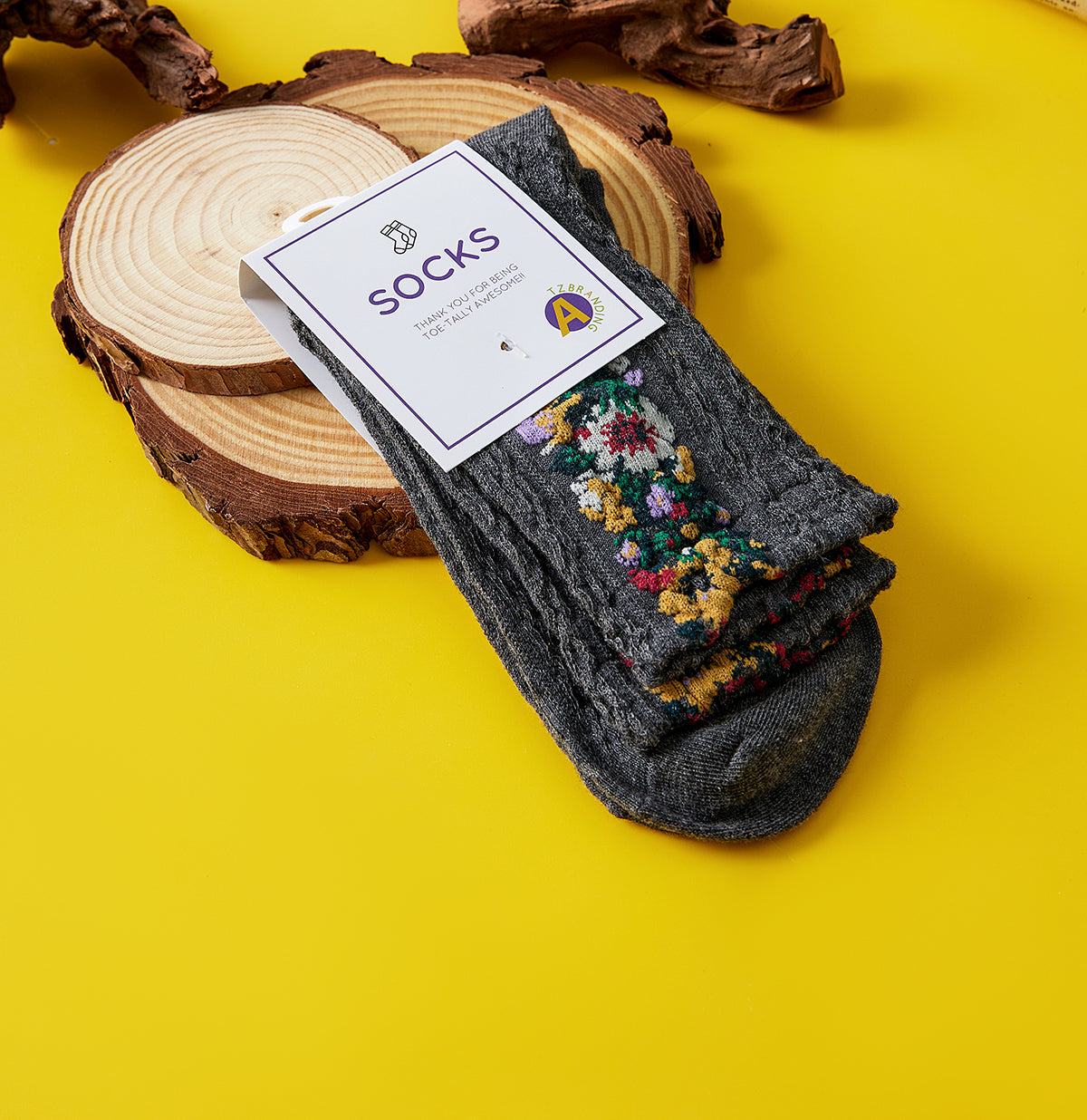 Rufia - Vintage Floral Print Summer Socks