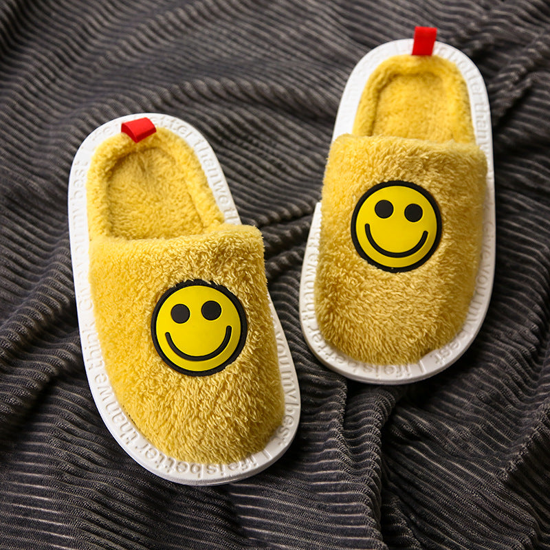 Slipeer - Smile Face Pattern Winter Slippers with Thick Soles