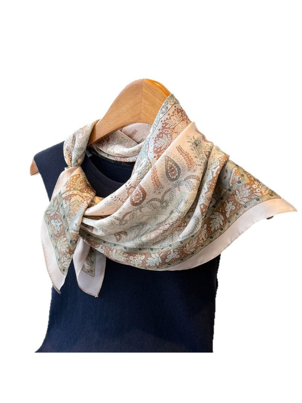 Scarvii Boho Paisley Print Square Scarf