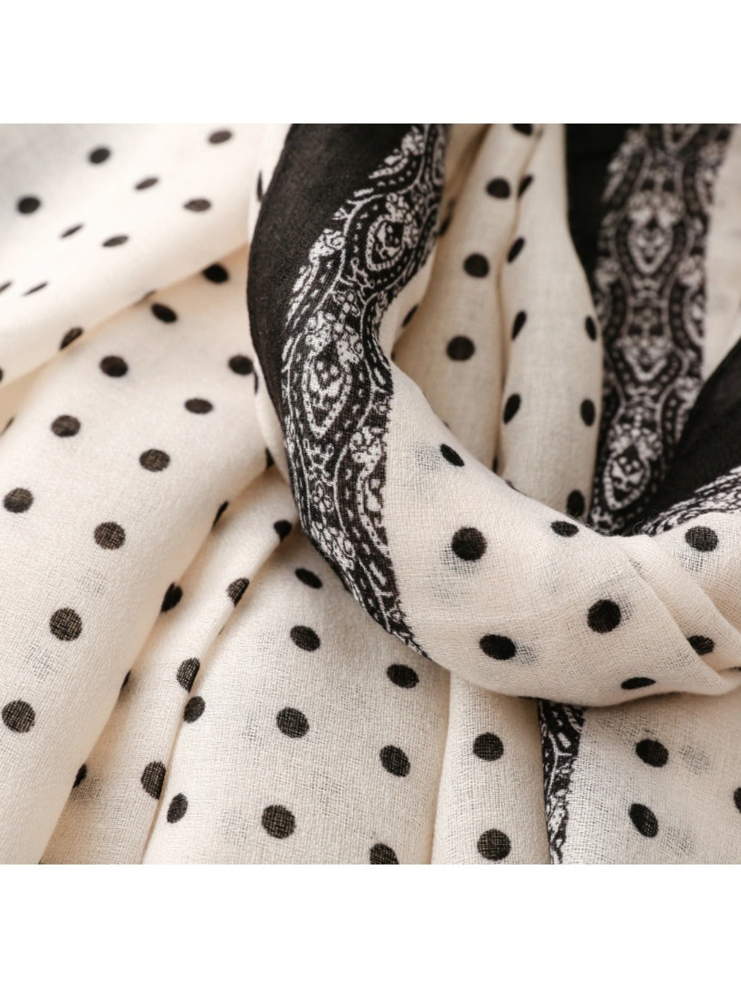 Scarvii - Elegant Long Scarf with Polka Dots
