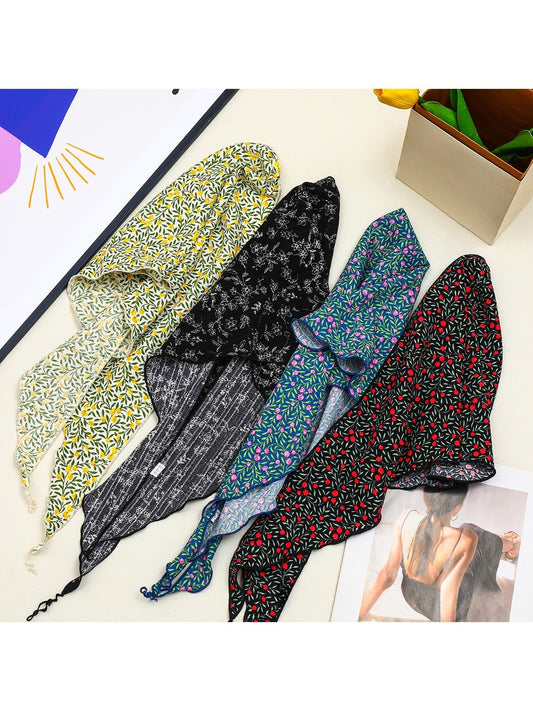 Scarvii - Cottagecore Floral Pattern Triangle Bandana