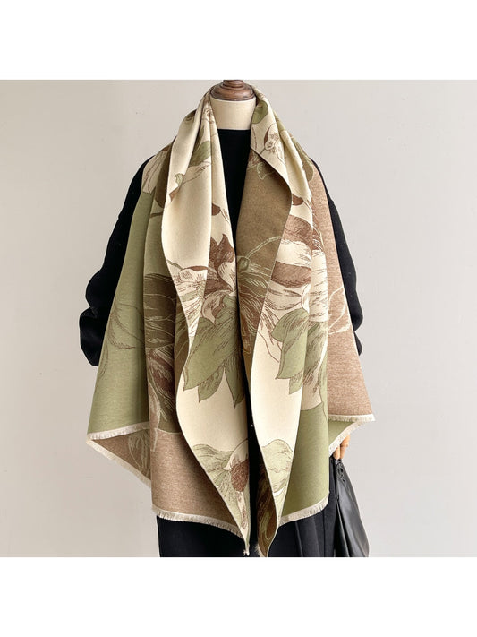 Scarvii - Reversible Camellia Jacquard Shawl