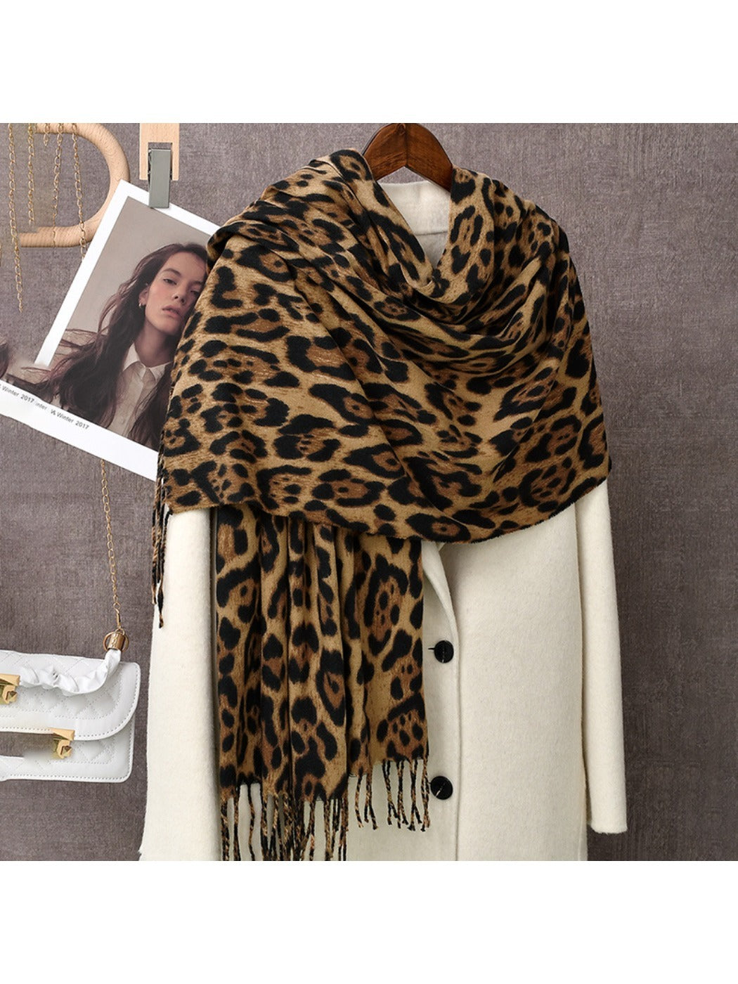 Scarvii - Leopard Print Winter Neck Scarf