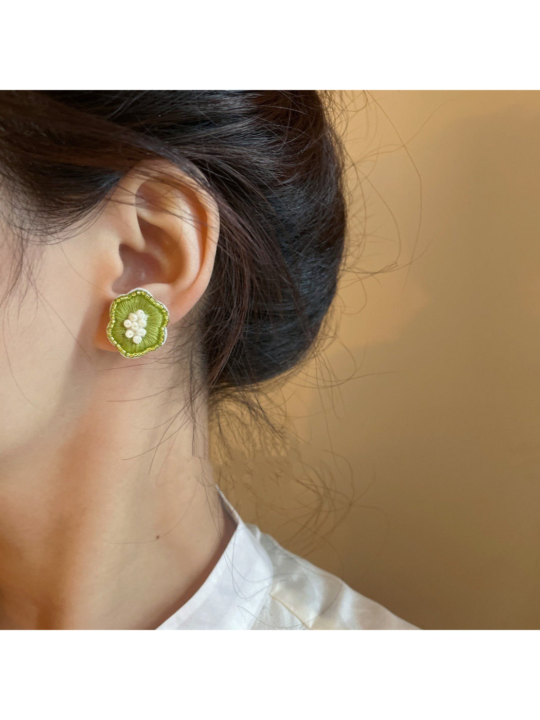 Earwish - Beaded Flower Stud Earrings