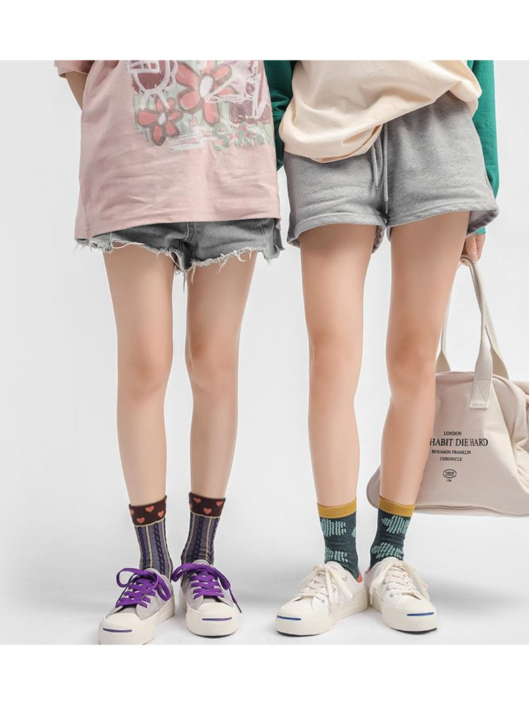 Rufia - Mixed Motif Crew Socks
