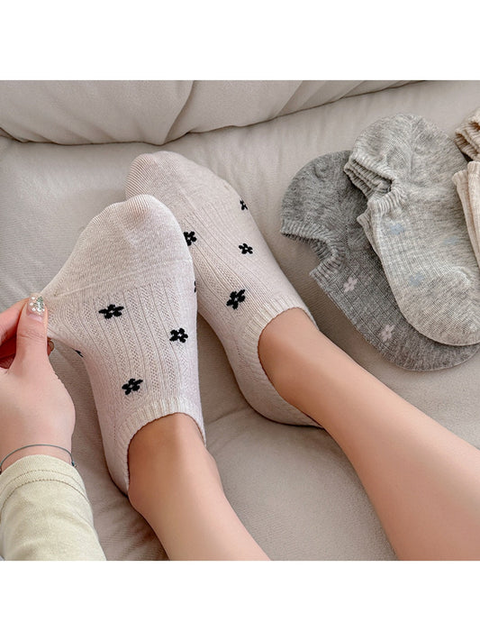 Rufia - Sweet Floral Pattern Women's No Show Socks