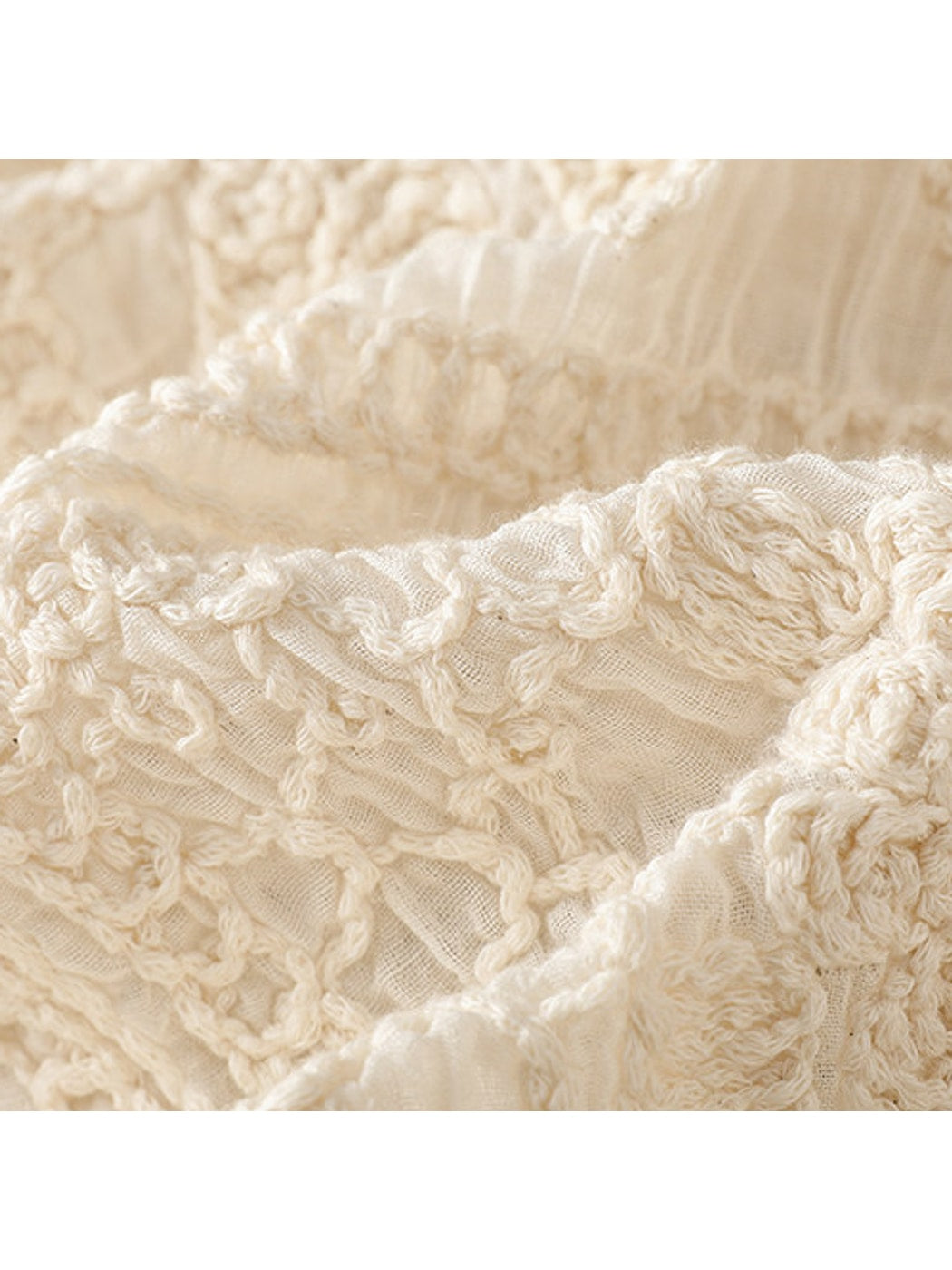 Crosa - Geometric Textures Crochet Detail Sleeveless Vest