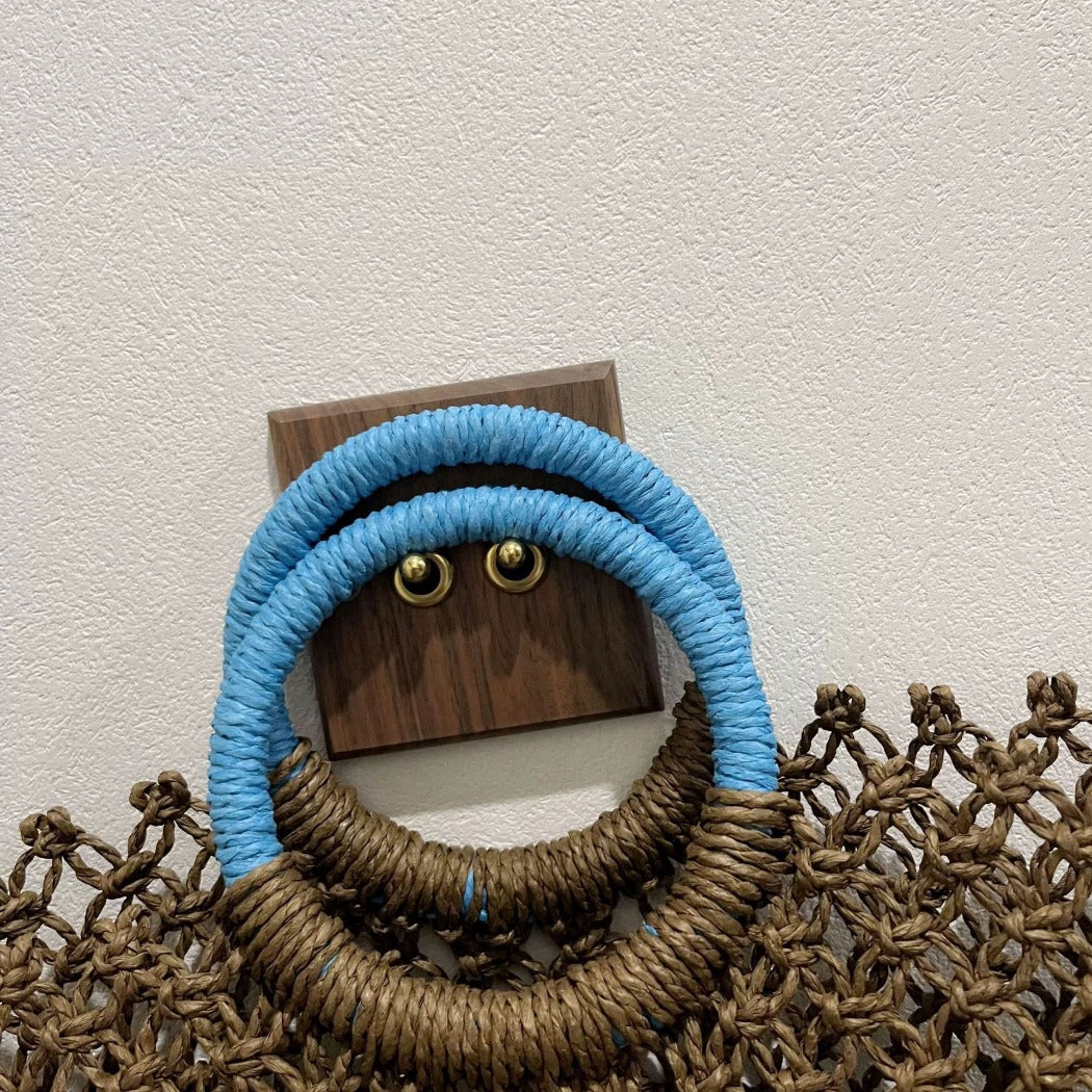 Cosbai - Boho Crochet Tote HandBag - Dark Brown