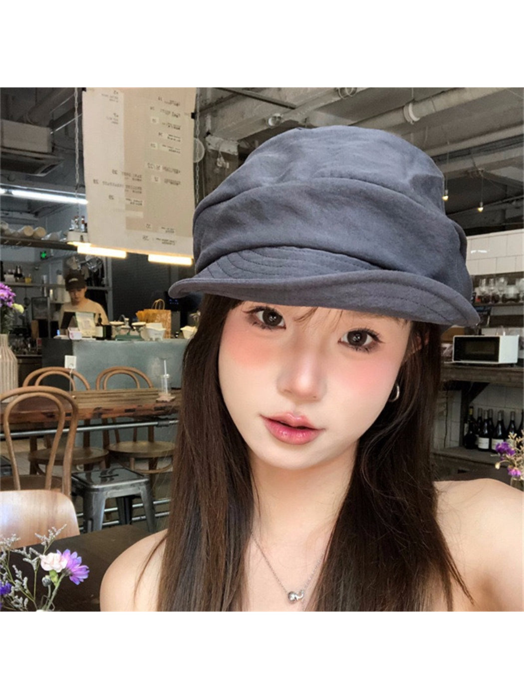 Haila - Soft Crown Folded Band Curved Brim Cap