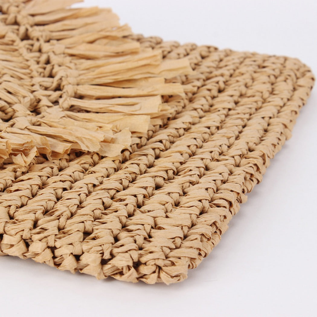 Cosbai - Boho Square Woven Fringe Crossbody Bag - Stylish & Simple