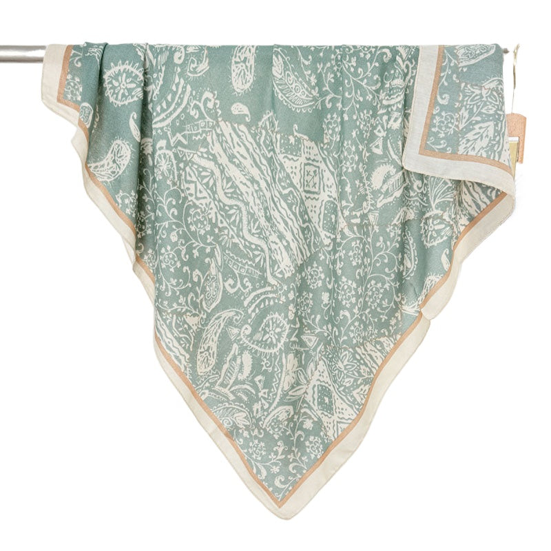 Scarvii - Vintage Paisley Square Scarf for Women