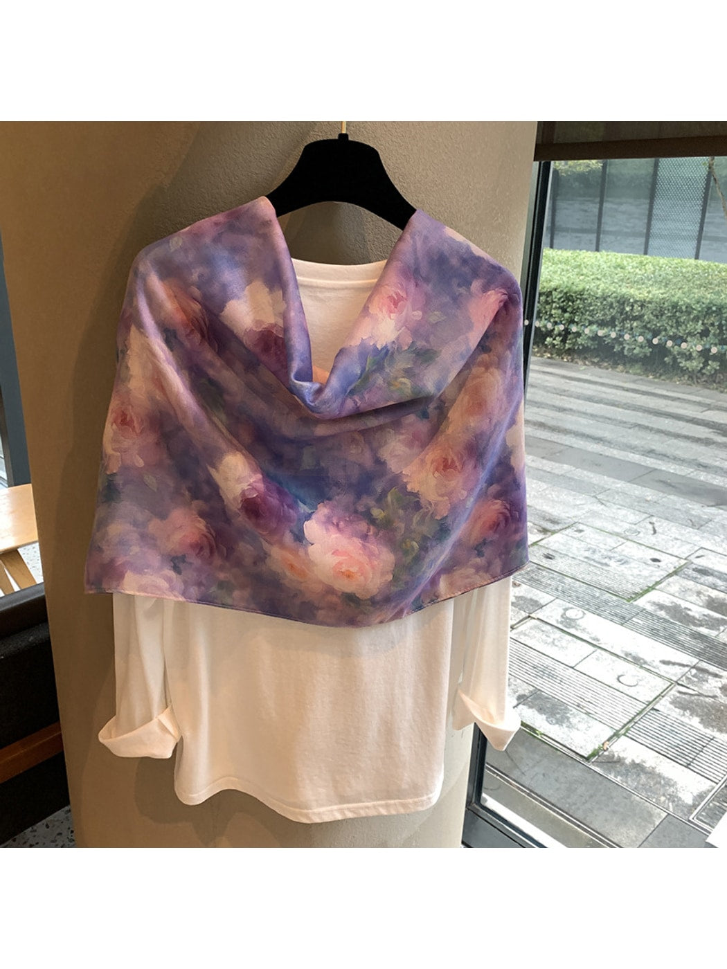 Scarvii - Watercolor Floral Rectangular Layering Scarf