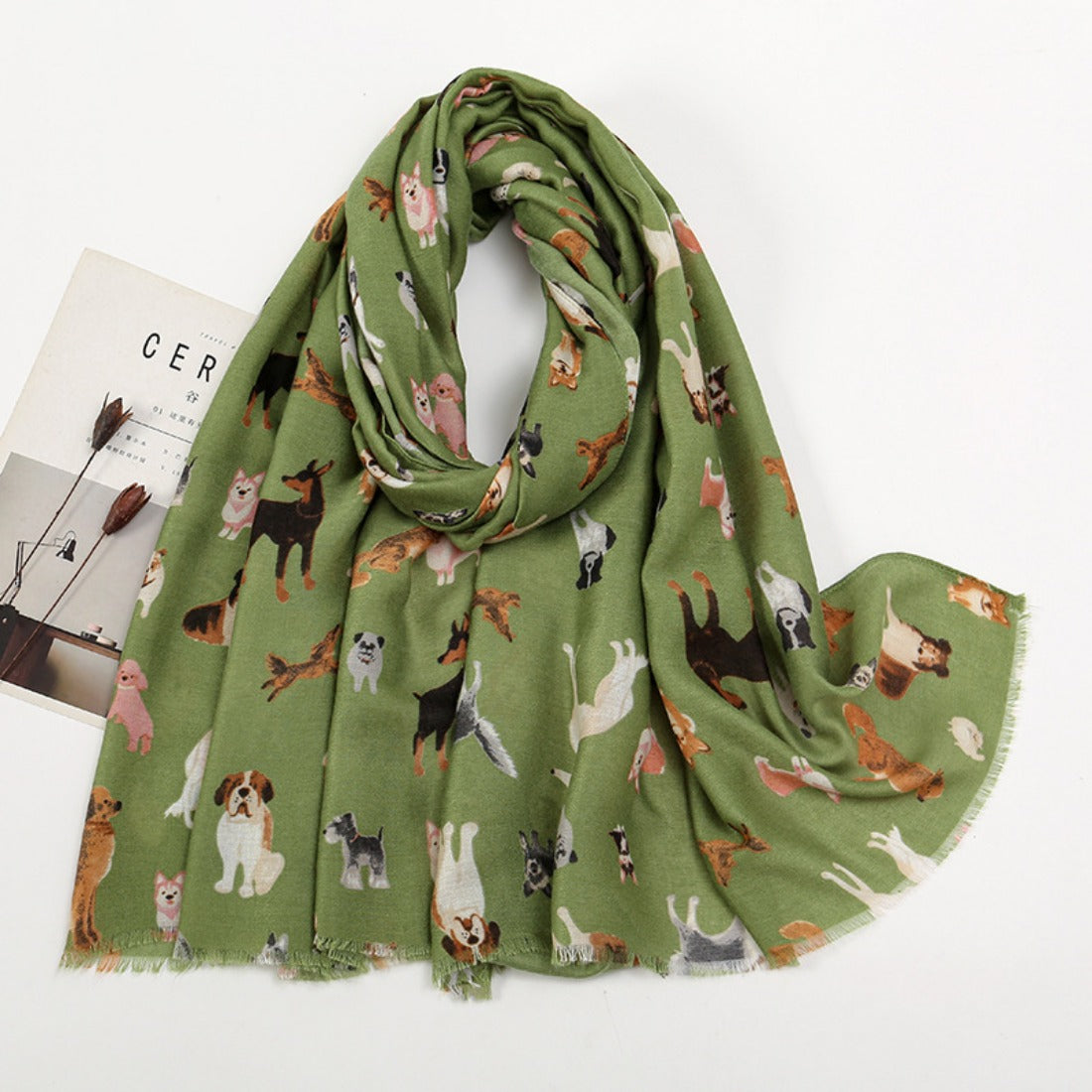 Scarvii - Cute Cartoon Dog Pattern Scarf