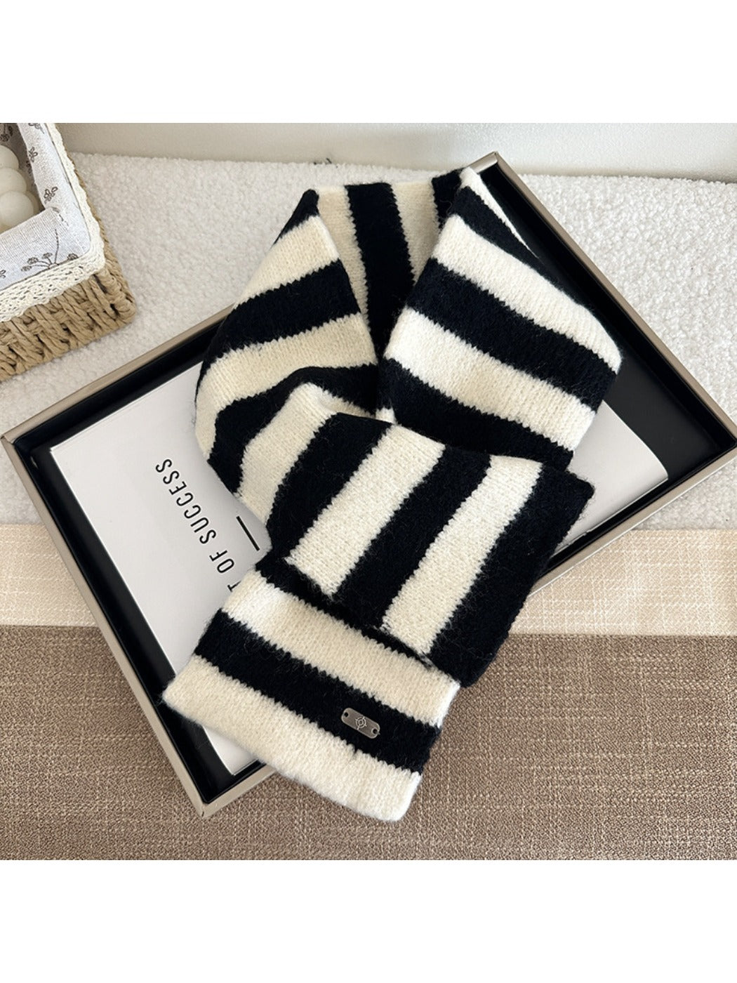 Scarvii - Unisex Striped Cross-Over Scarf