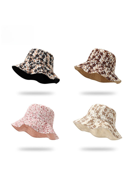 Haila – Floral Print Wide Brim Bucket Hat