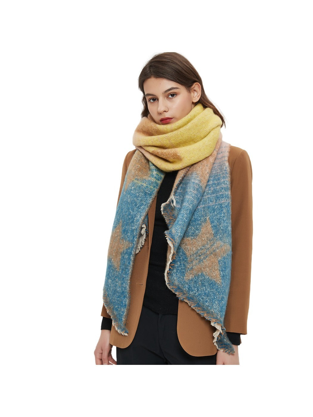 Scarvii - Winter Star-patterned Wrap Scarf for Cozy Warmth