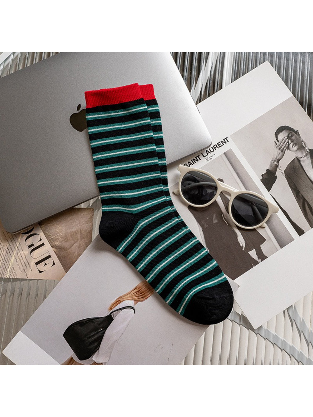 Rufia - Color Block Stripe Crew Socks product image 8
