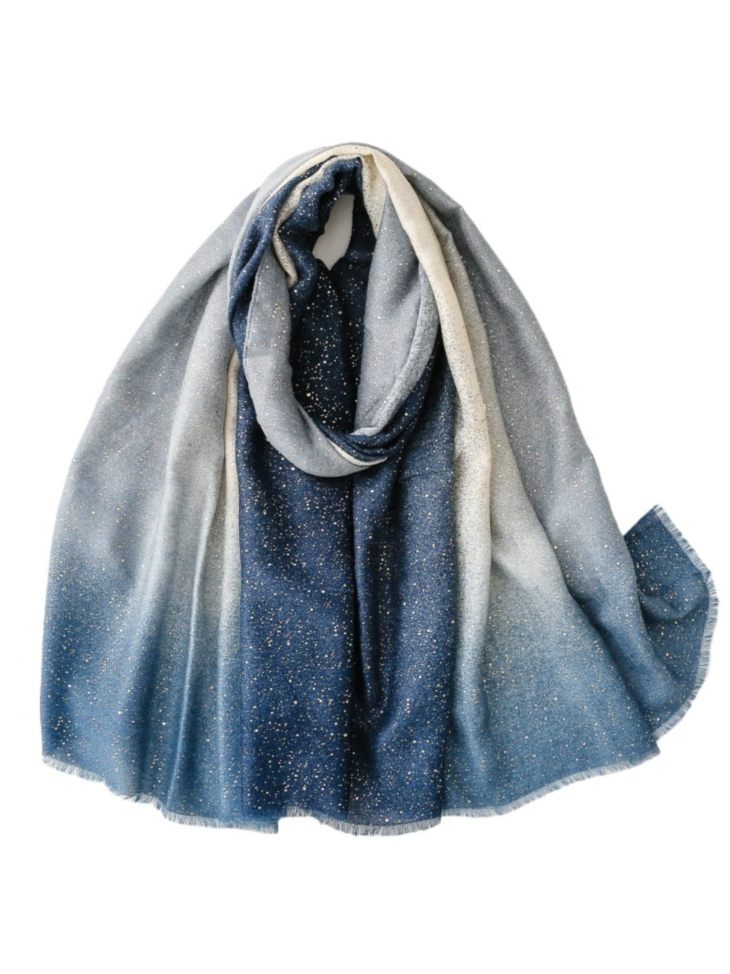 Scarvii - Minimalist Gradient Color Scarf with White Dots - 4 Colors