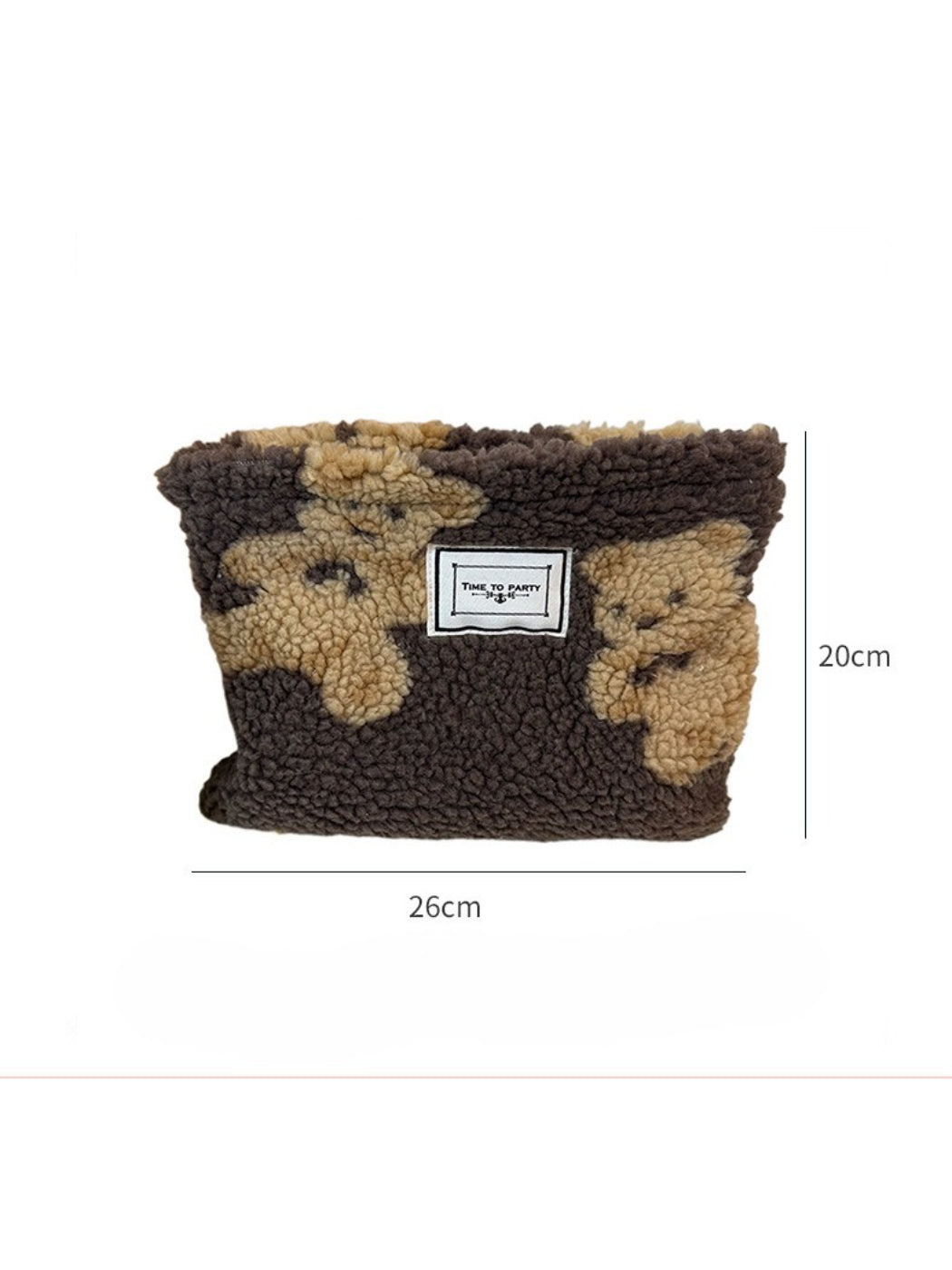 Cosbai - Cozy Teddy Zip Pouch