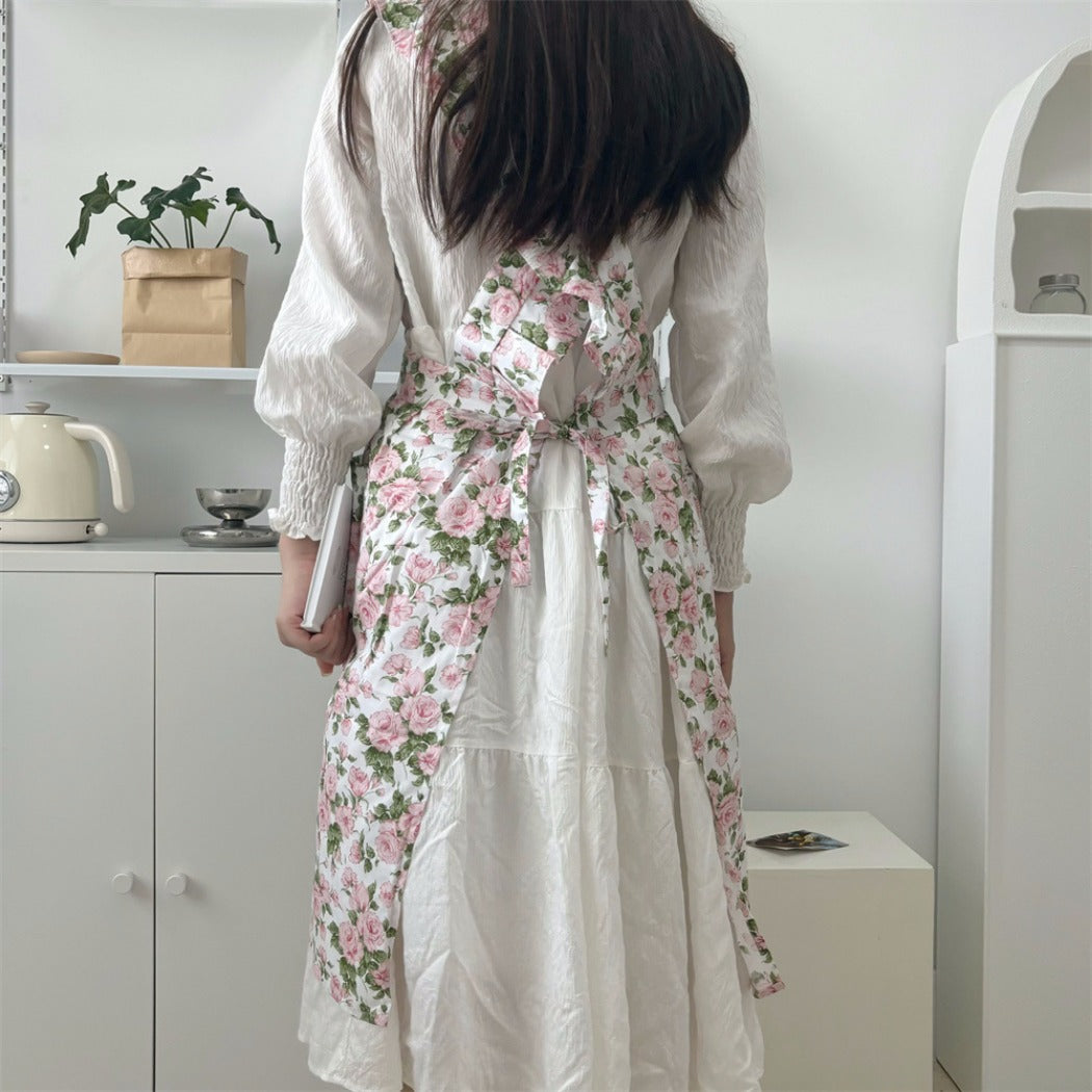 Apros - Floral Ruffle Apron - Sweet & Stylish