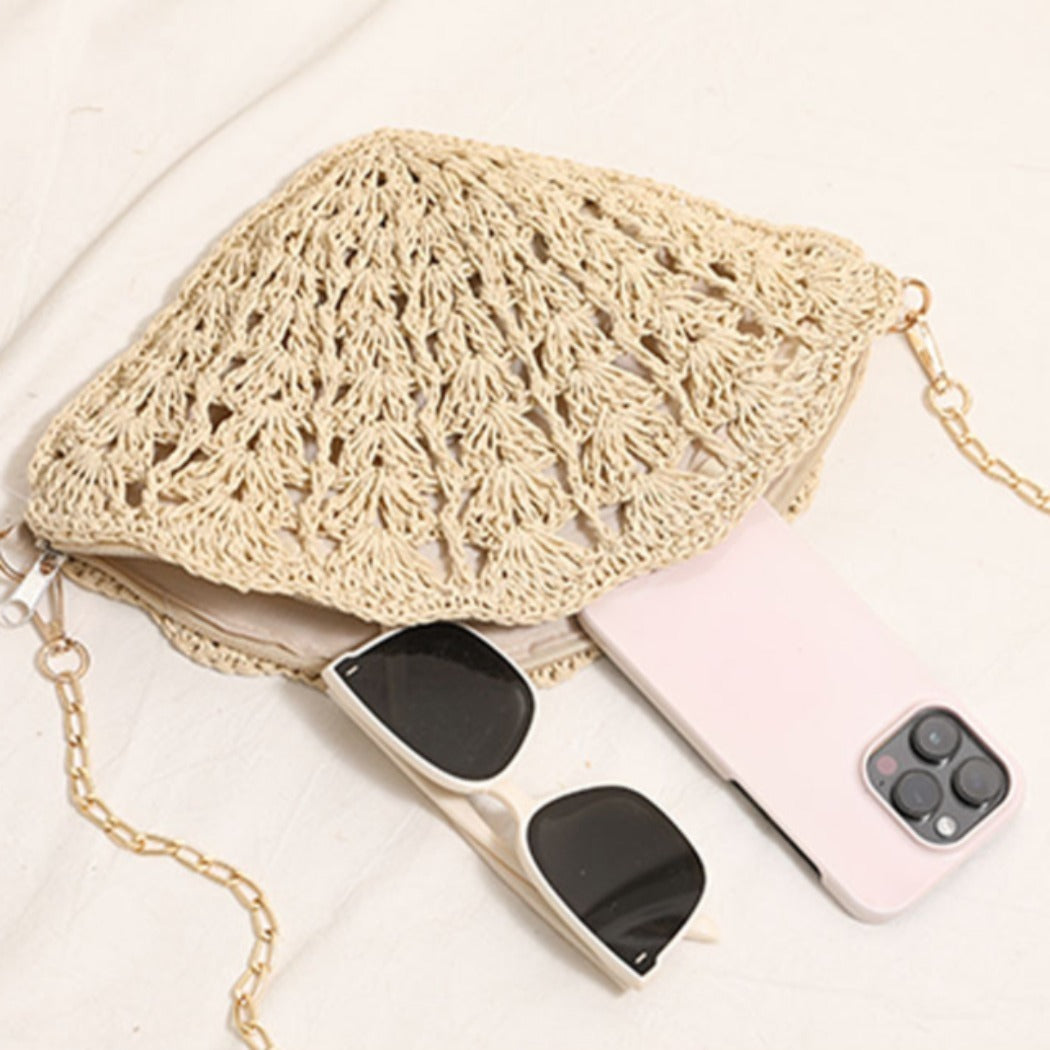 Cosbai - Unique Shell Shaped Crochet Crossbody Bag