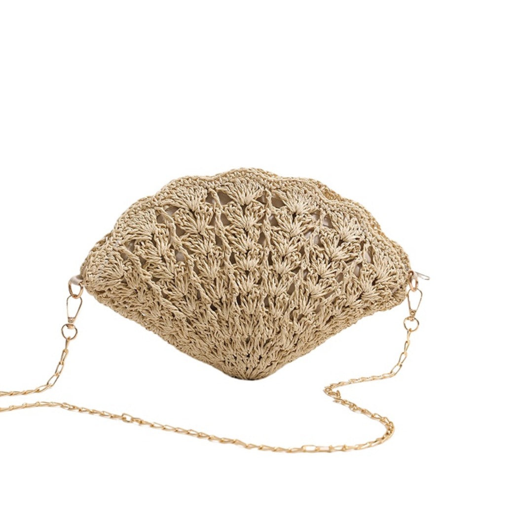 Cosbai - Unique Shell Shaped Crochet Crossbody Bag
