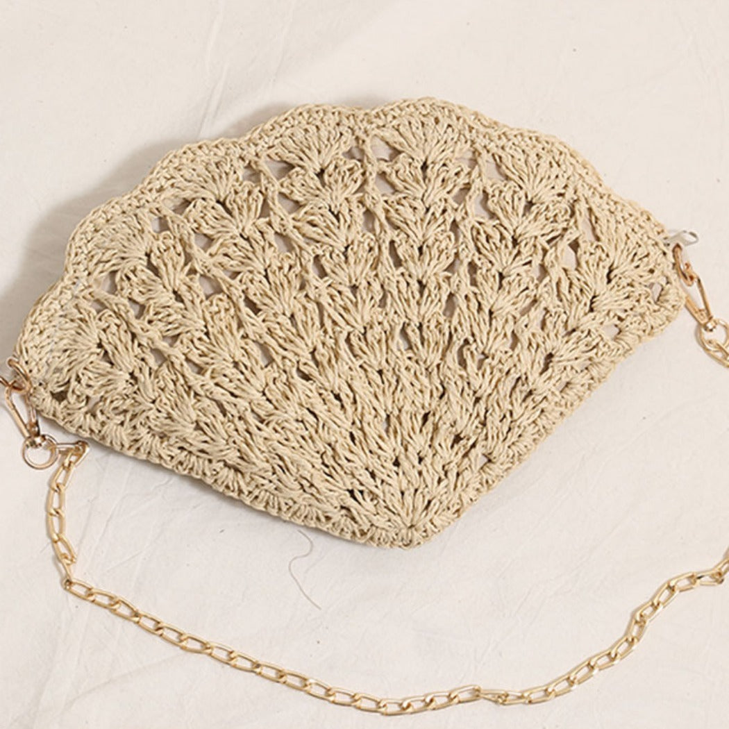 Cosbai - Unique Shell Shaped Crochet Crossbody Bag