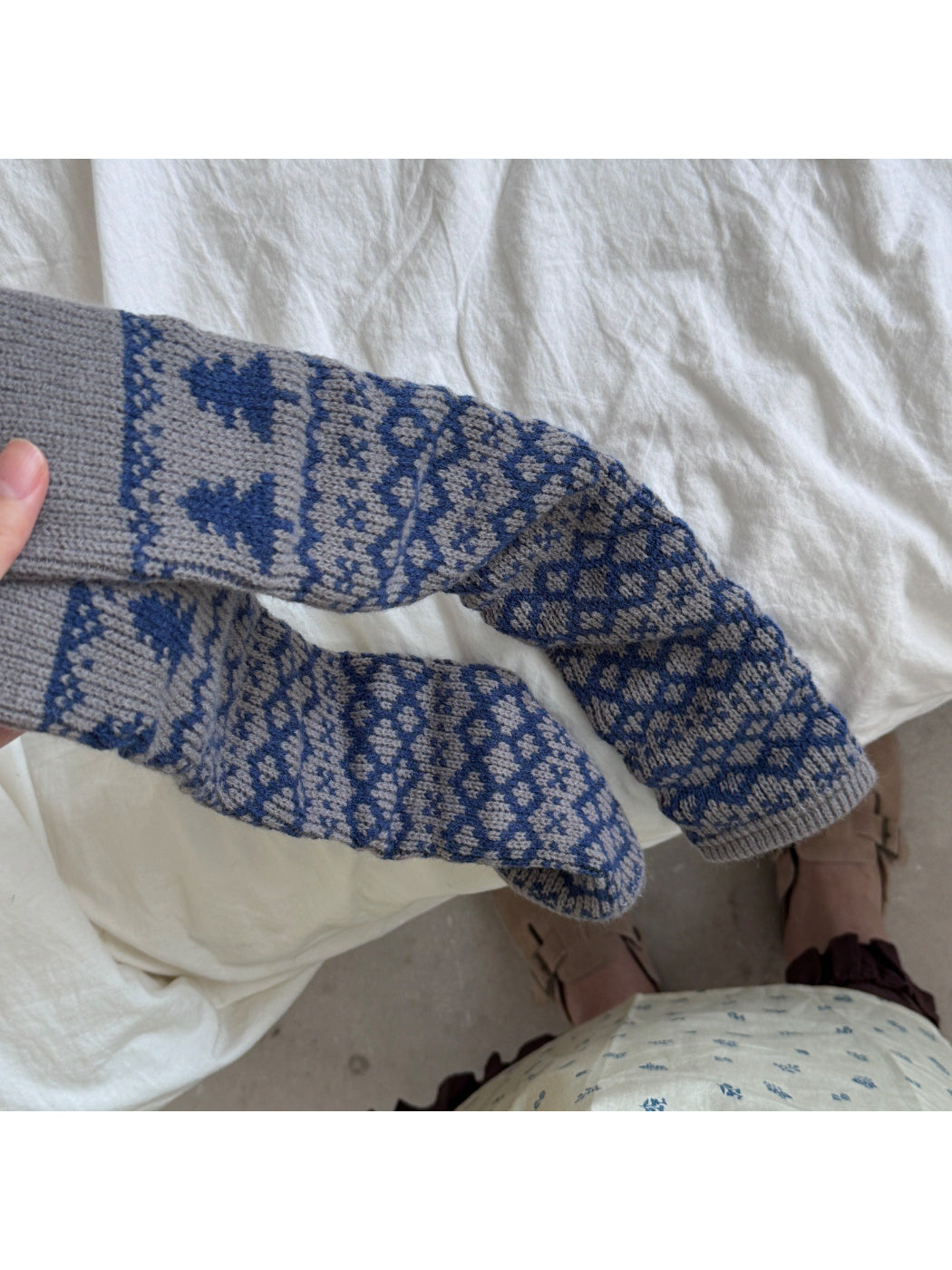 Rufia - Nordic Pattern Slouch Crew Socks