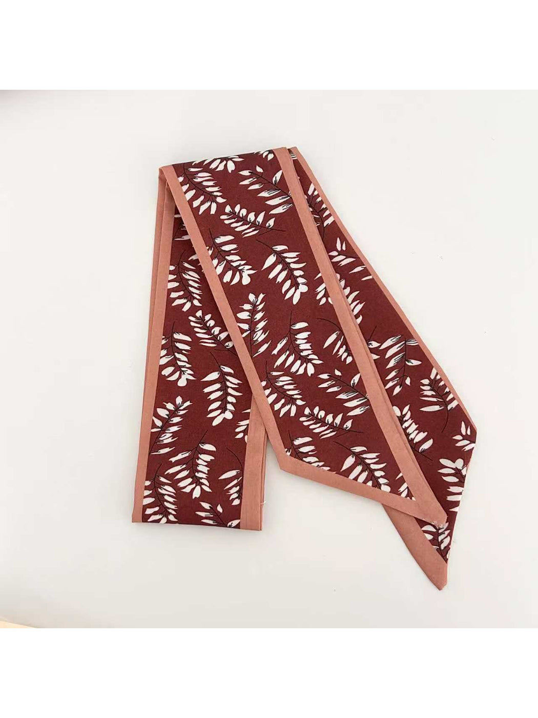 Scarvii Botanical Bird Print Skinny Scarf