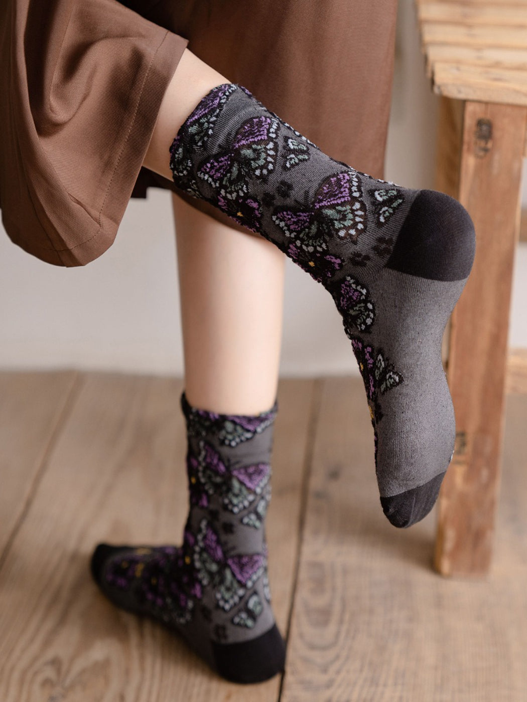 Rufia - Textured Bloom Cluster Socks