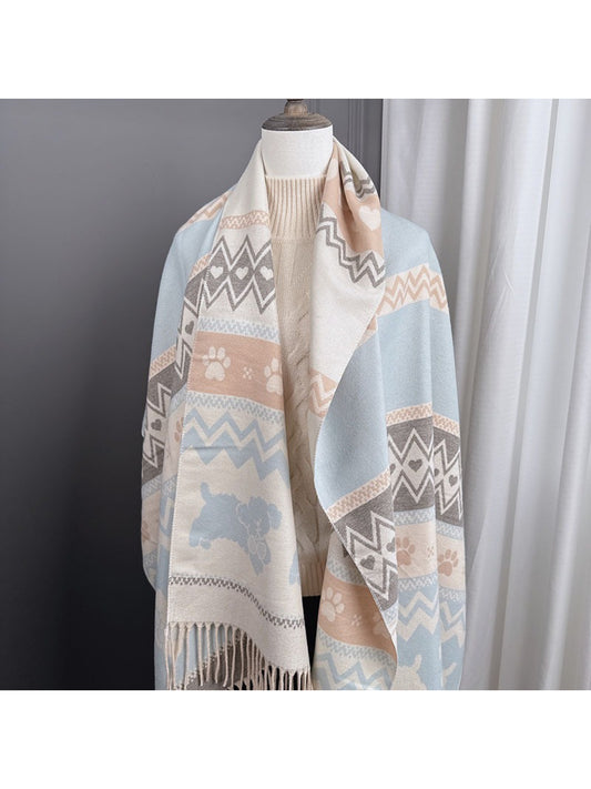 Scarvii - Sweet Puppy Knit Tassel Scarf