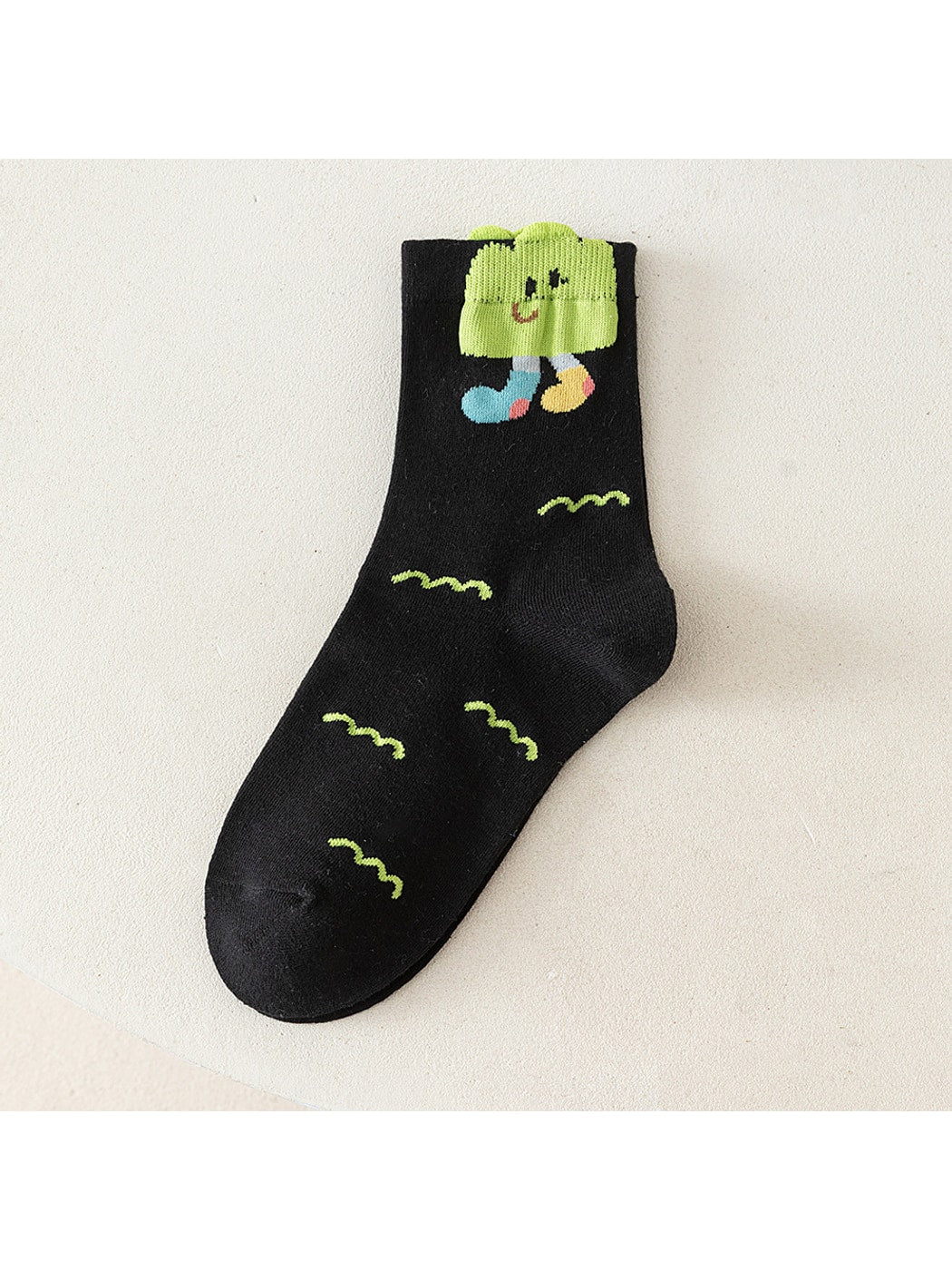 Rufia - Playful Animal Pattern Casual Crew Socks