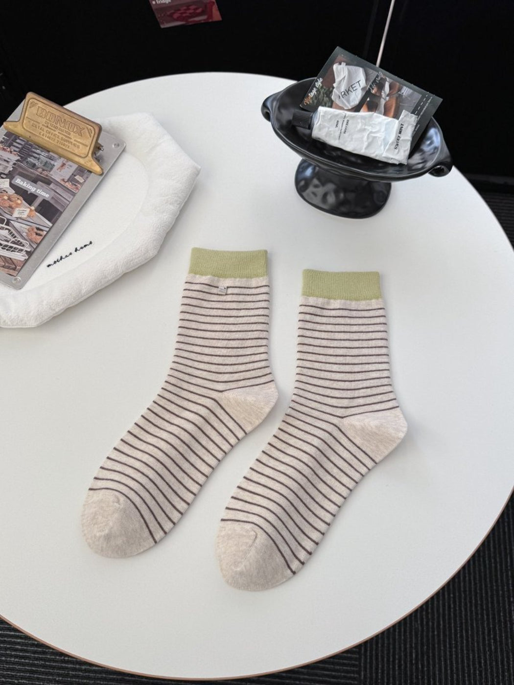 Rufia - smooth Fine Stripe Crew Socks product image 8