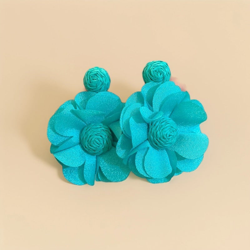 Summer Floral Fabric Earrings