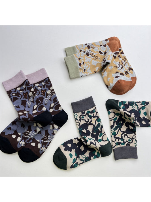 Rufia – Morning Glory Floral Mid-Calf Socks