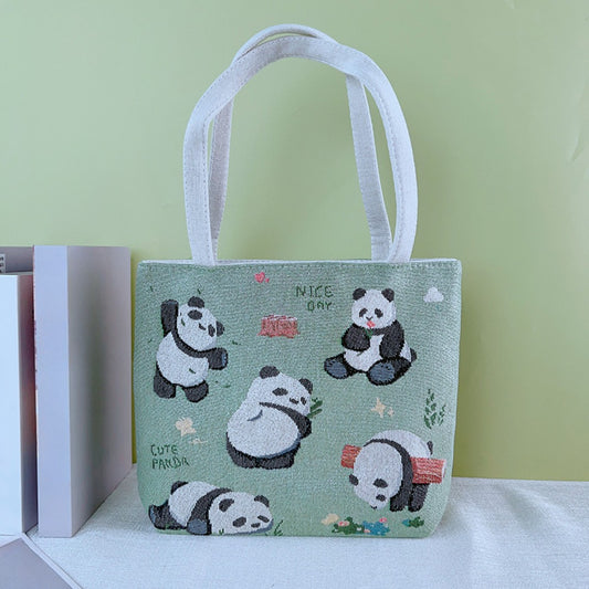 Cosbai - Green Panda Tote Bag - 4 Convenient Sizes