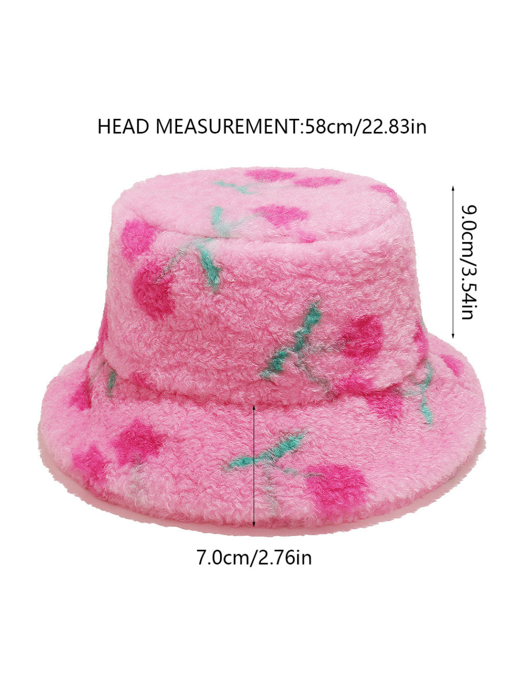 Haila Fuzzy Pink Bucket Hat