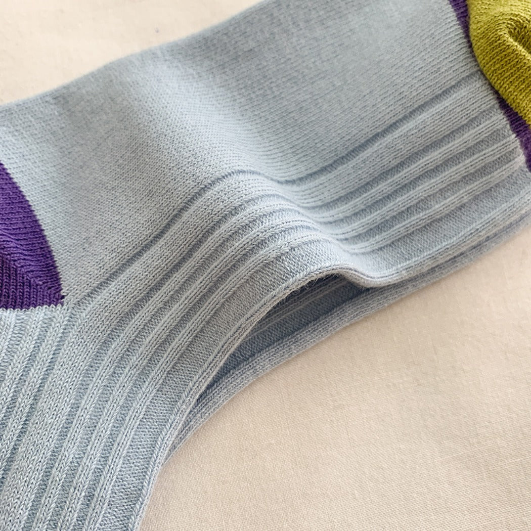 Rufia - Color-Block Textured Socks - Stylish & Soft