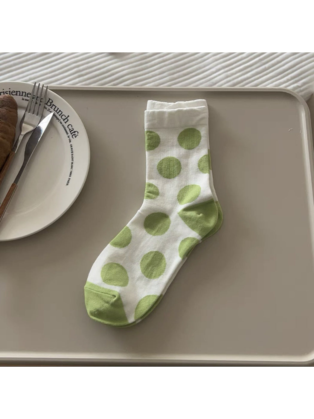 Rufia - Korean Style Polka Dot Crew Socks product image 12