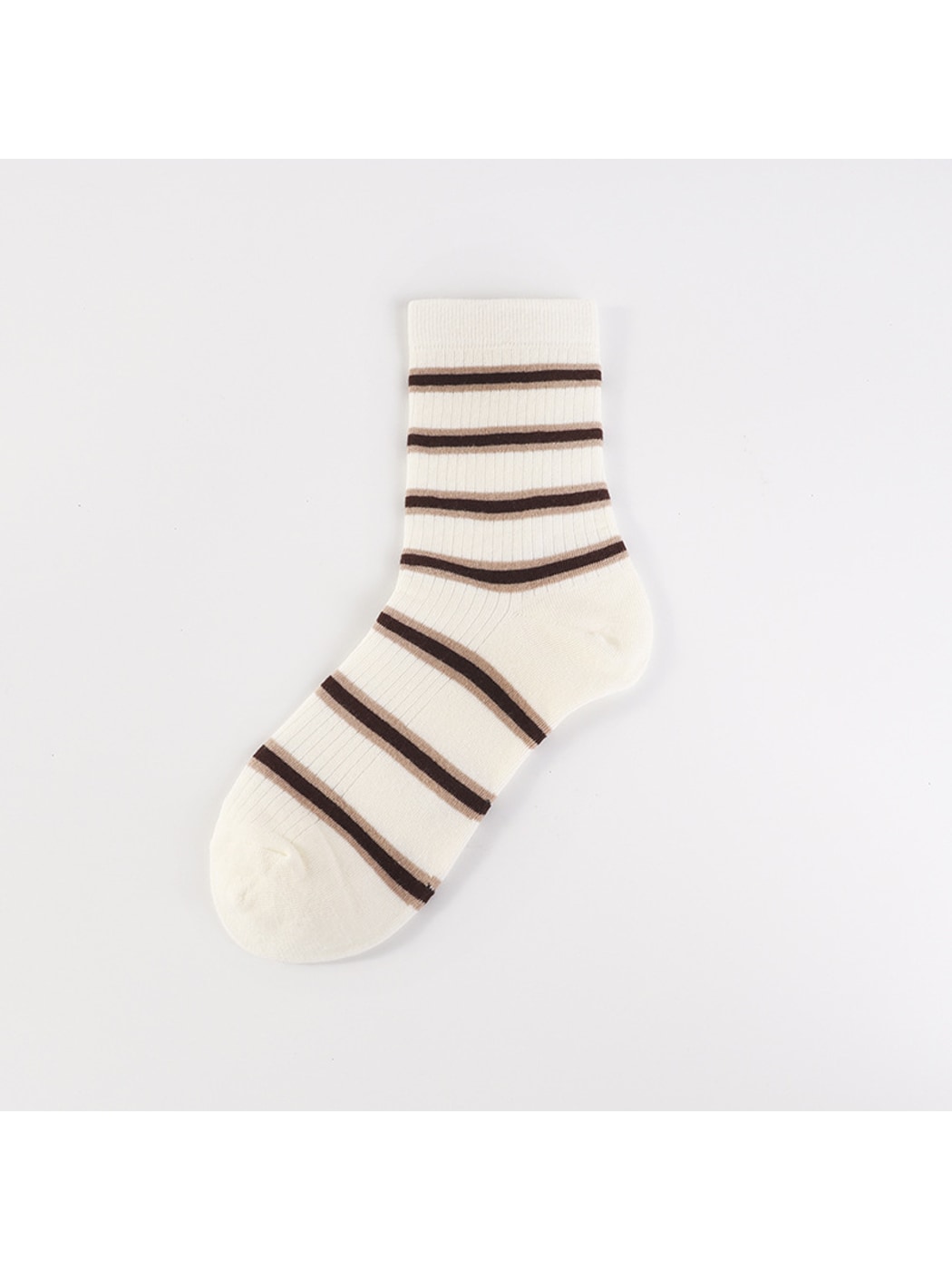 Rufia - Colorblock Striped and Bear Crew Socks