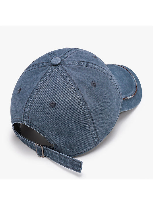 Haila - Simple Letter Detail Curved Brim Baseball Cap