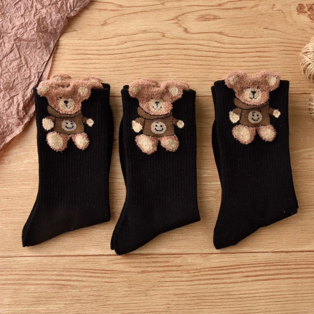 Rufia - Bear Print Winter Socks