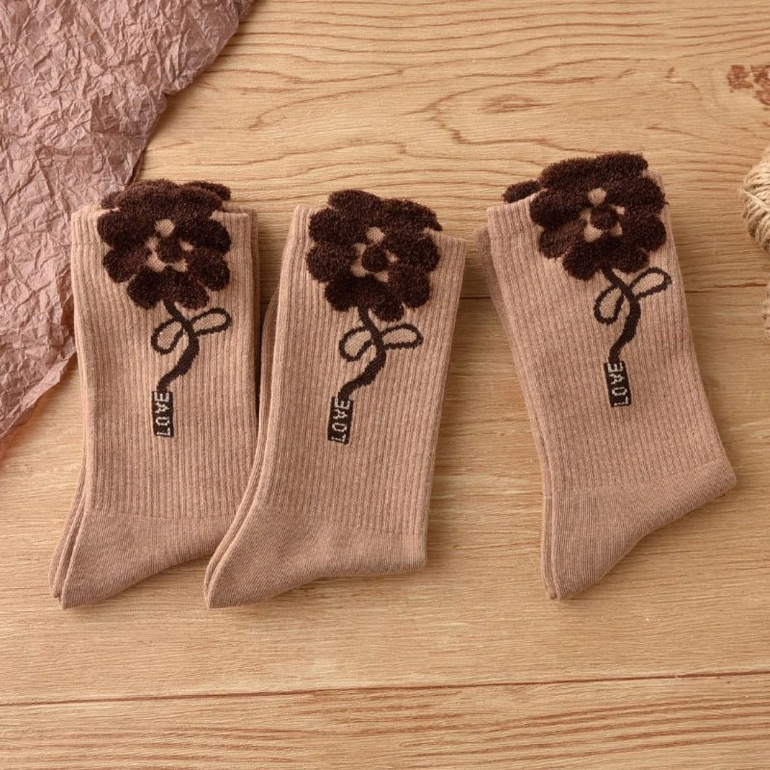 Rufia - Bear Print Winter Socks