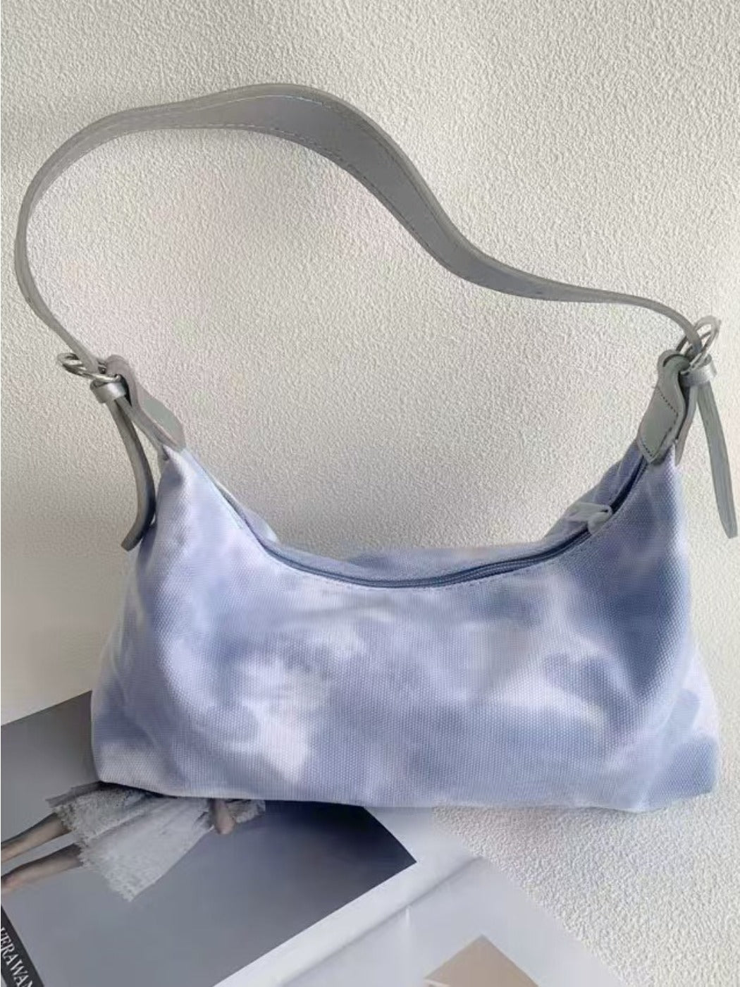 Cosbai - Tie-Dye Foldable Crossbody Canvas Bag